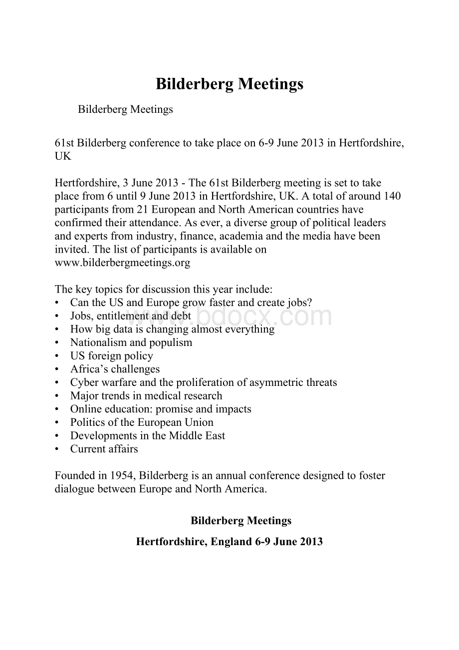 Bilderberg Meetings.docx