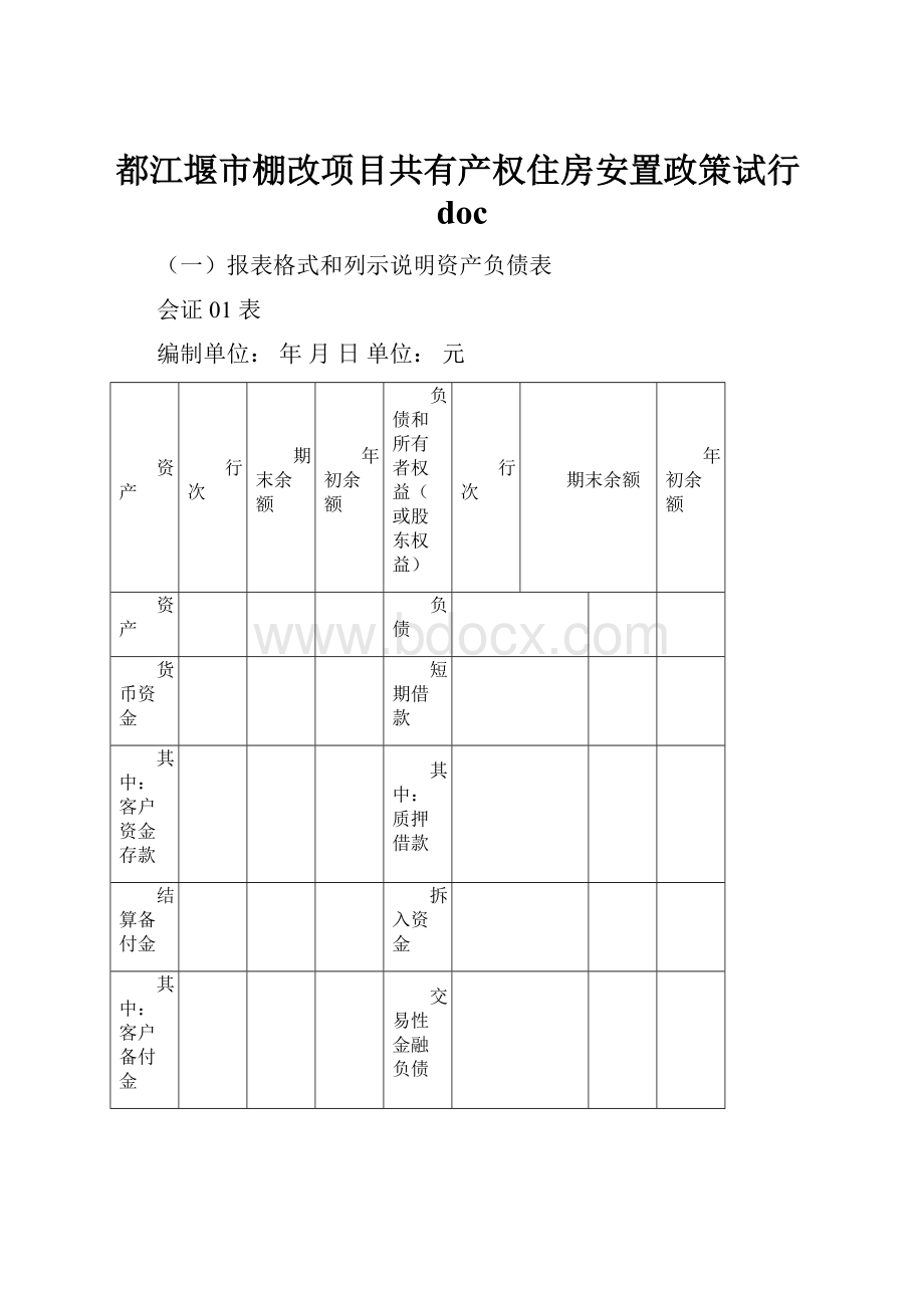 都江堰市棚改项目共有产权住房安置政策试行doc.docx