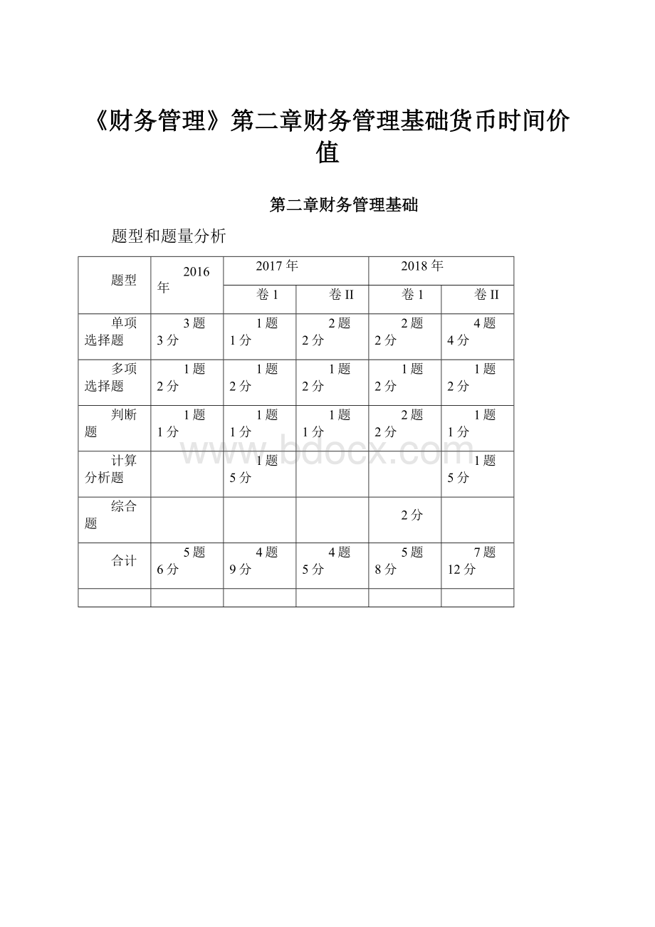 《财务管理》第二章财务管理基础货币时间价值.docx_第1页