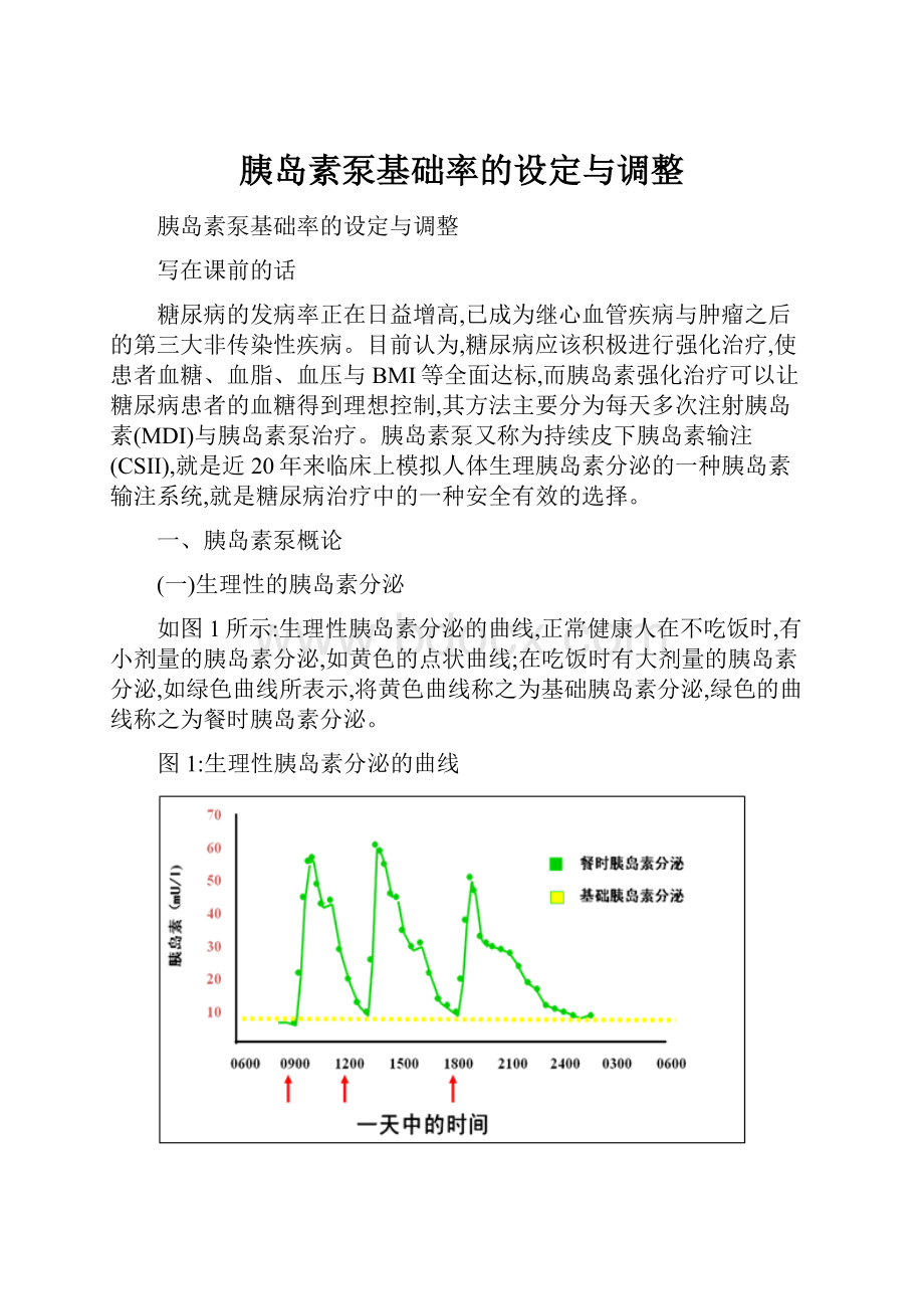 胰岛素泵基础率的设定与调整.docx_第1页