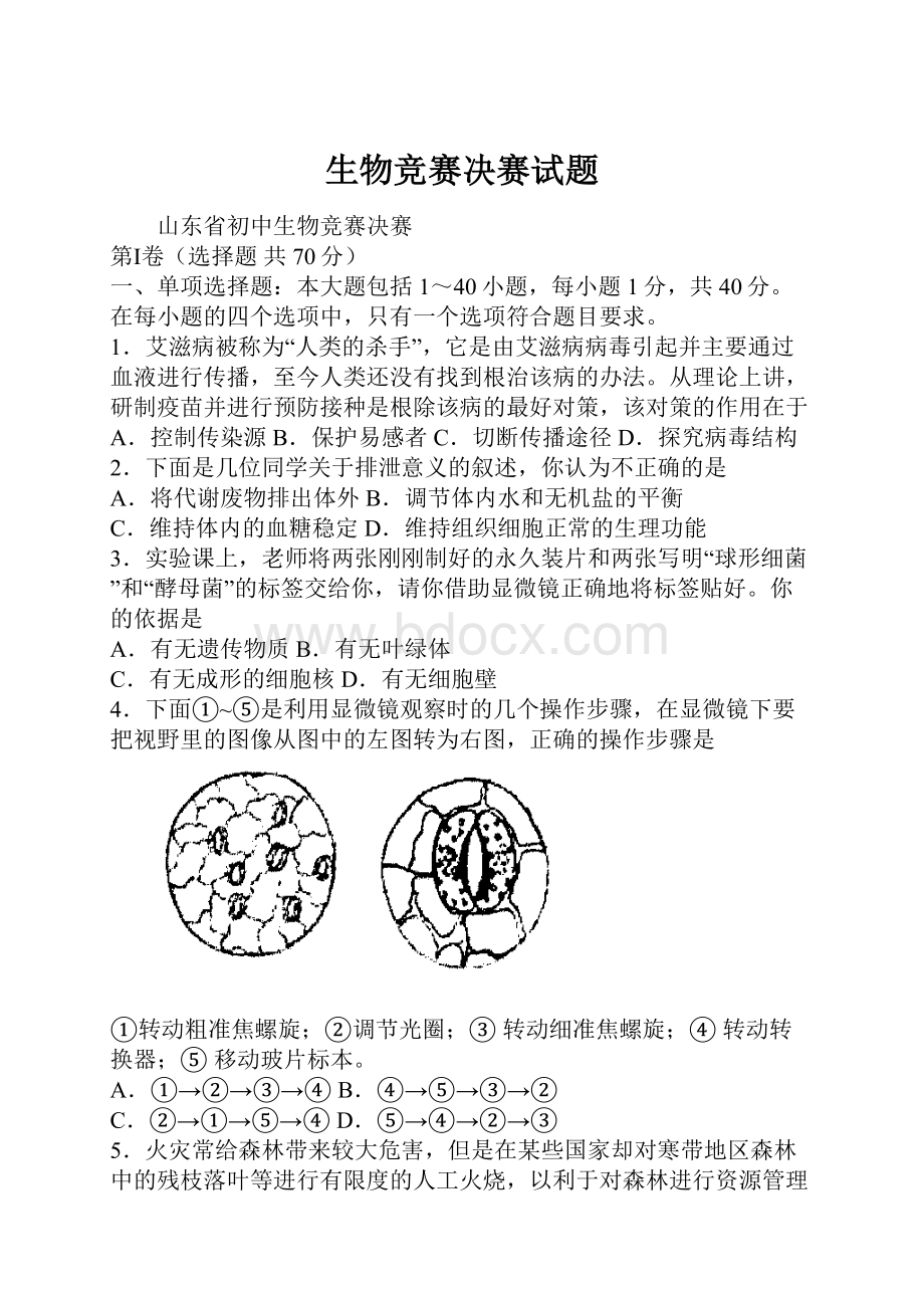 生物竞赛决赛试题.docx