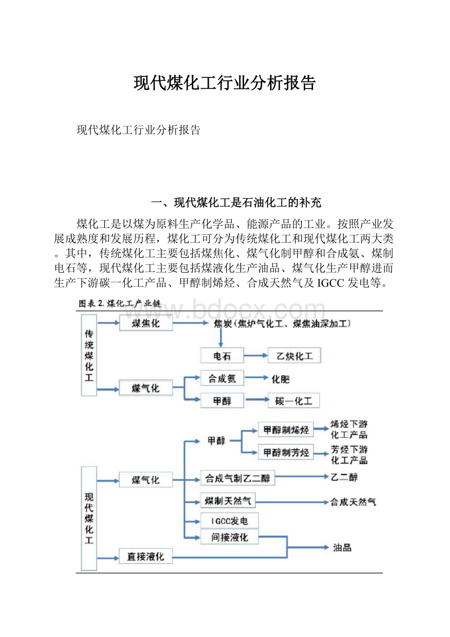 现代煤化工行业分析报告.docx_第1页