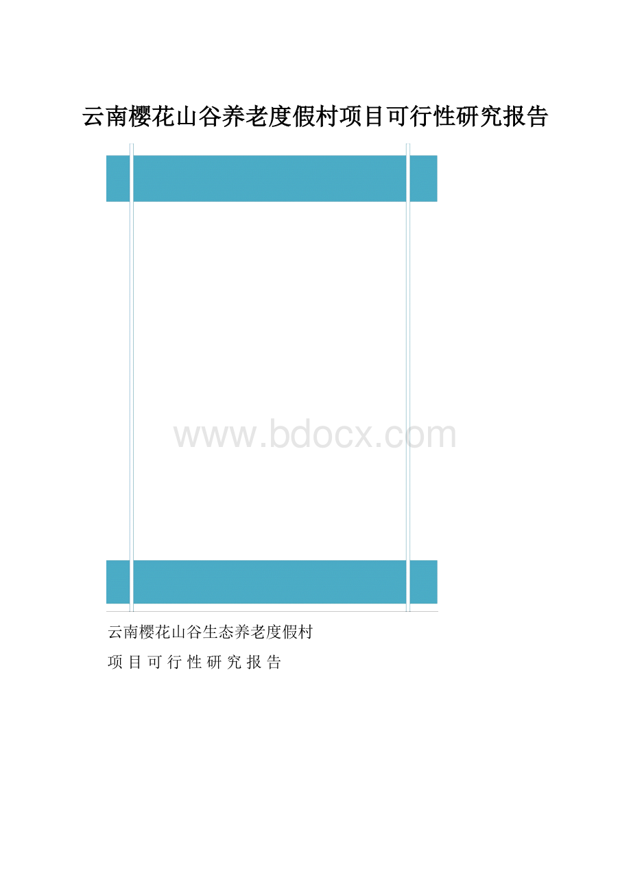 云南樱花山谷养老度假村项目可行性研究报告.docx_第1页