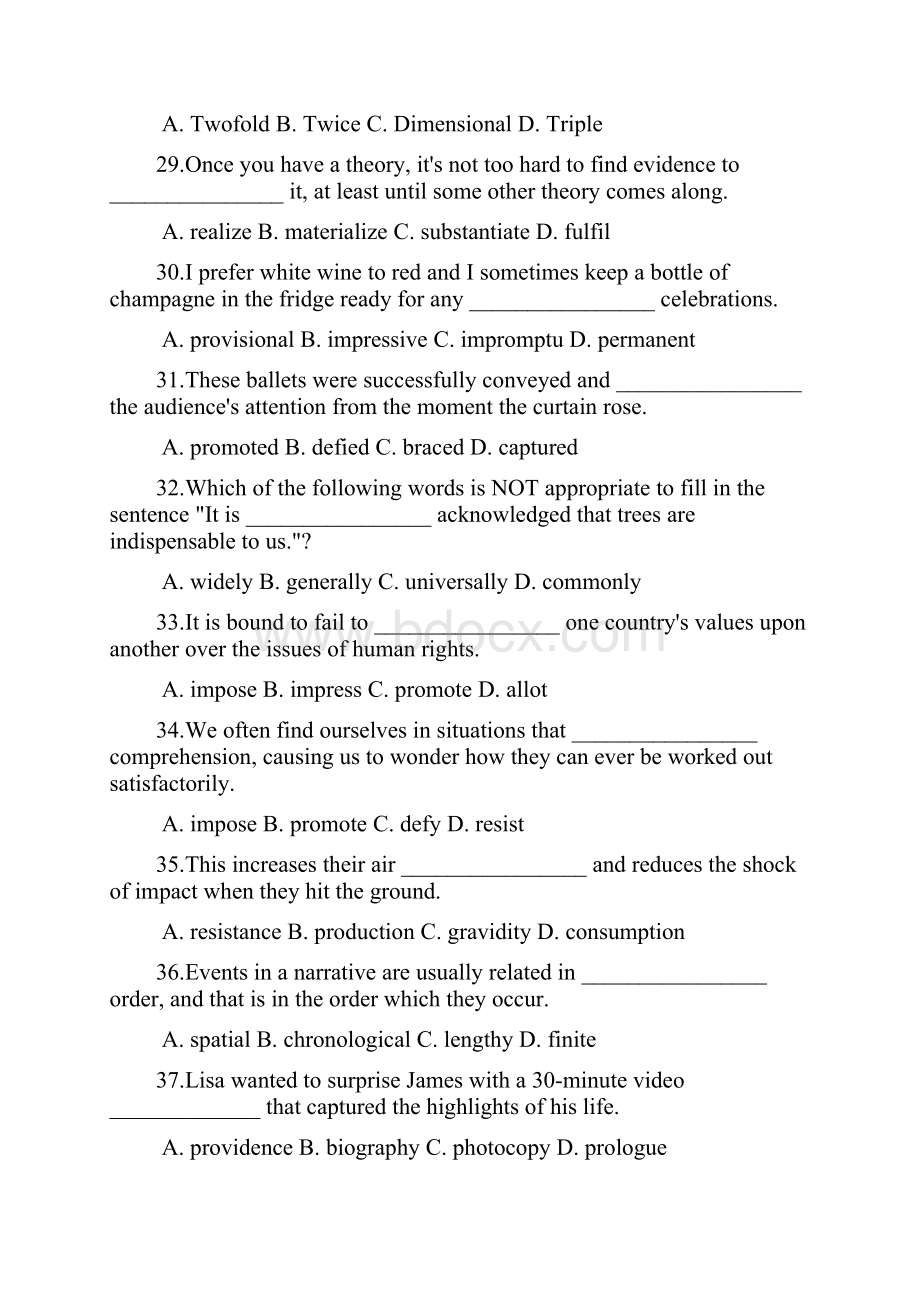 大学英语综合教程3单元词汇练习16单元.docx_第2页