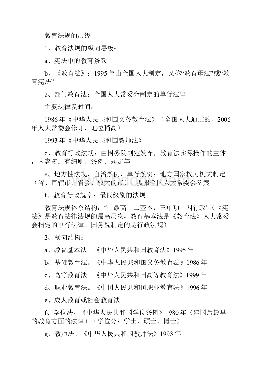 教育法律法规知识点总结.docx_第2页