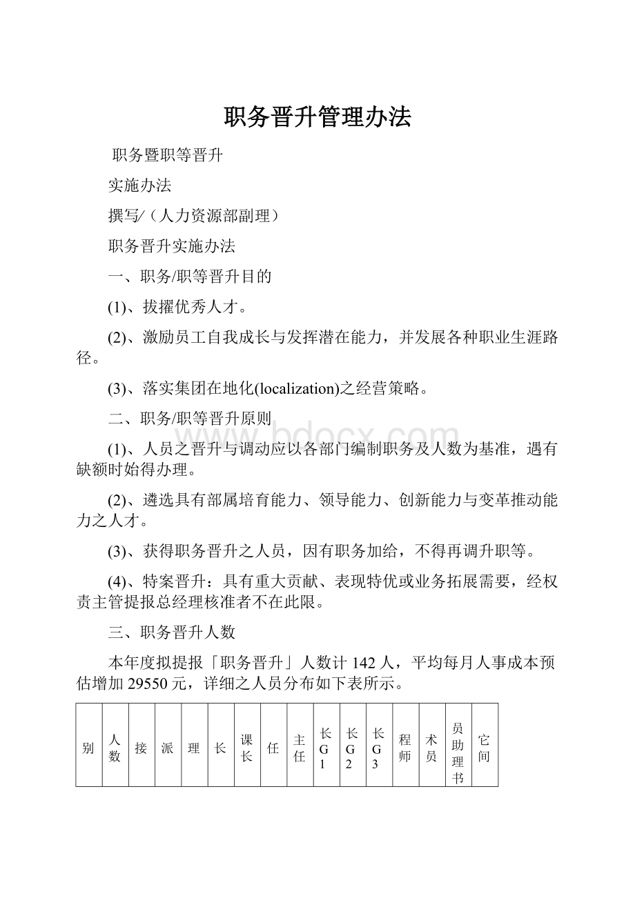 职务晋升管理办法.docx