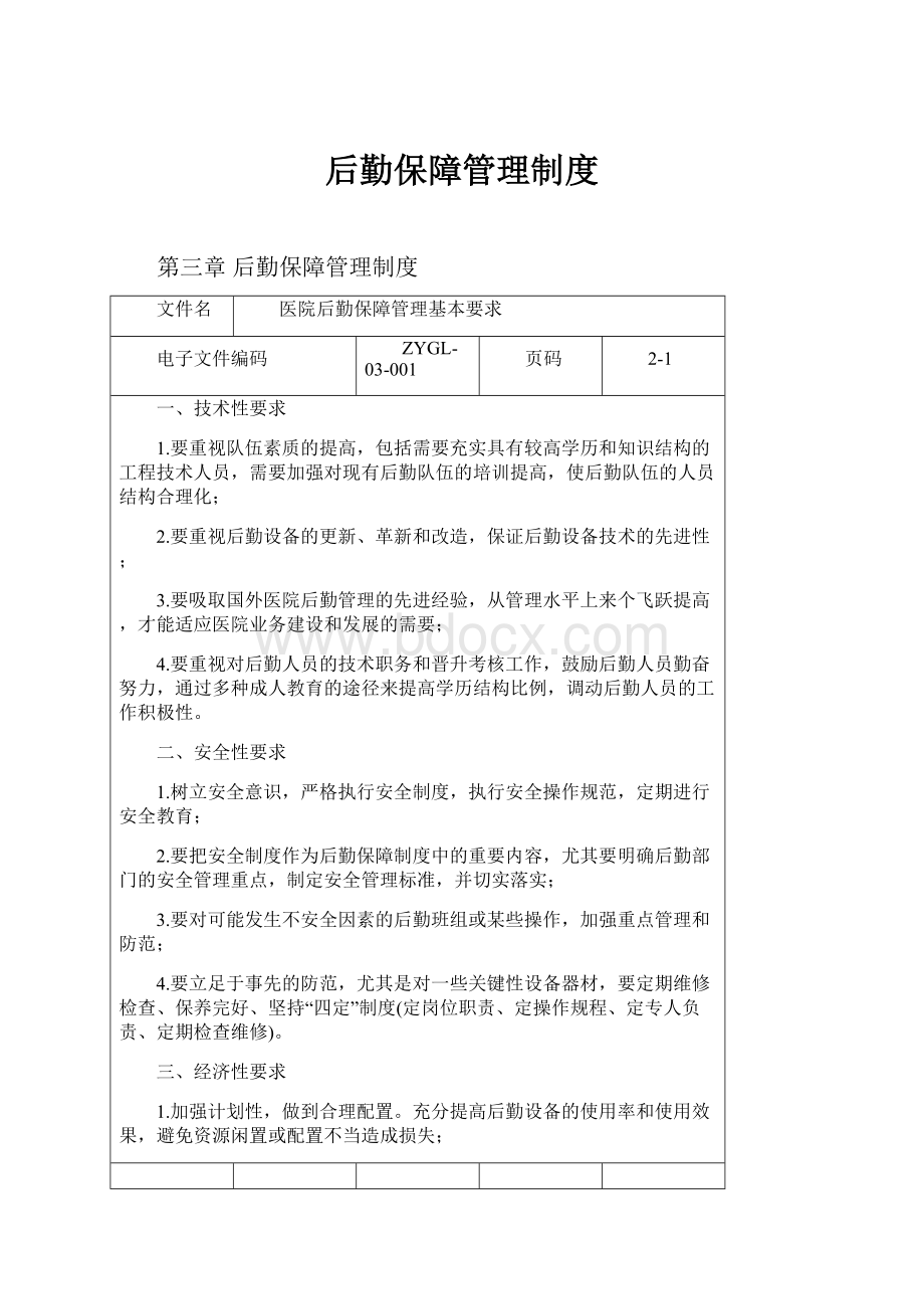 后勤保障管理制度.docx