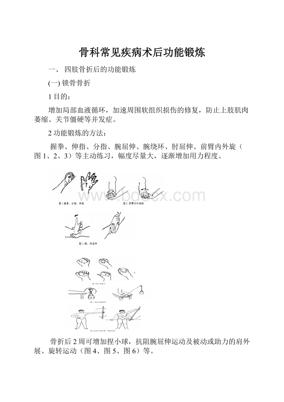 骨科常见疾病术后功能锻炼.docx_第1页