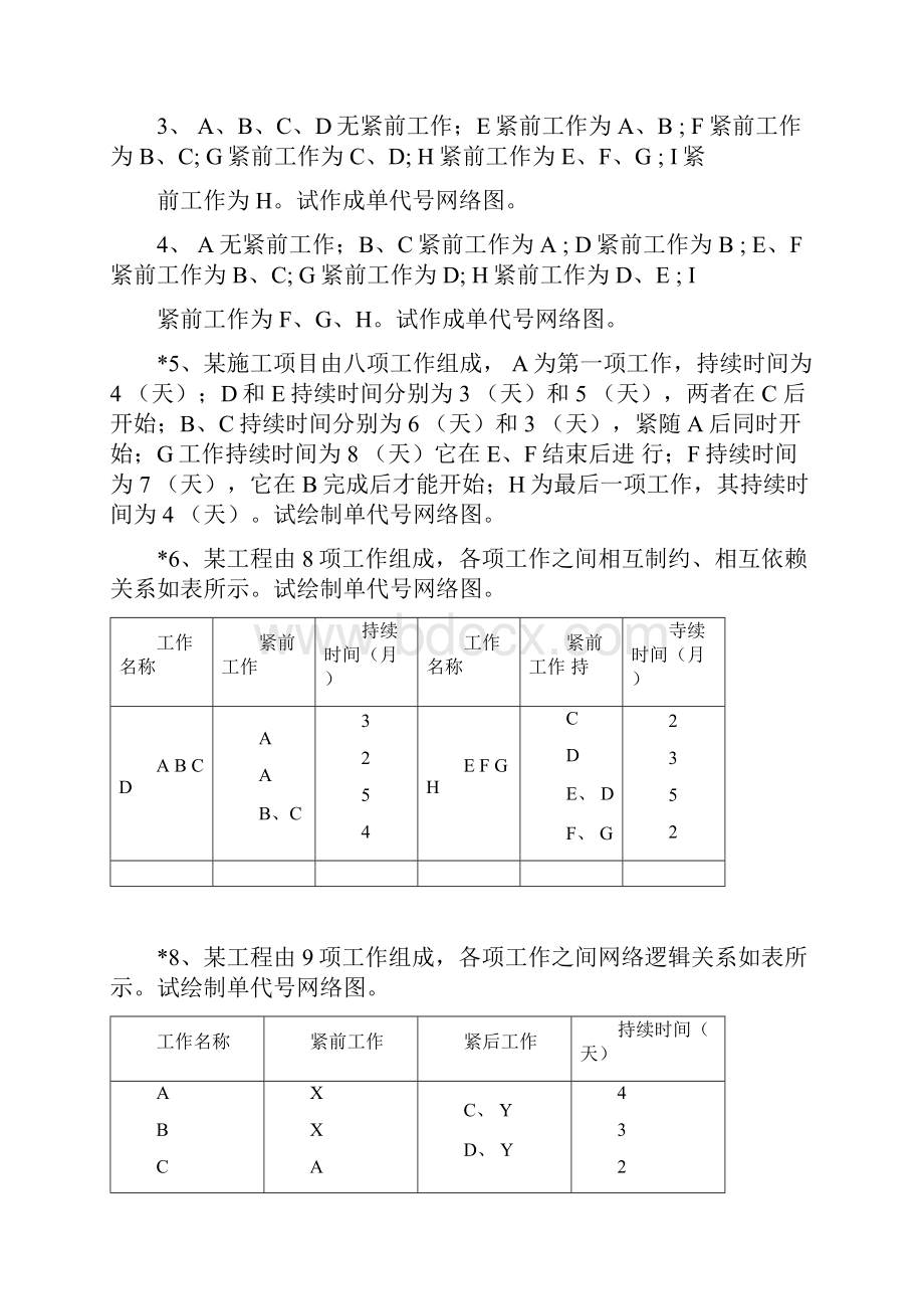 土木工程施工试题库建筑工程施工组织与管理教学课件.docx_第3页