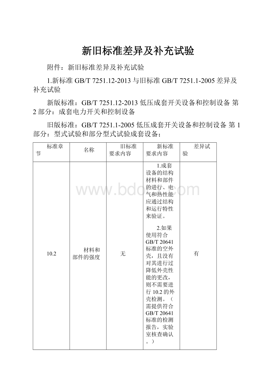 新旧标准差异及补充试验.docx_第1页