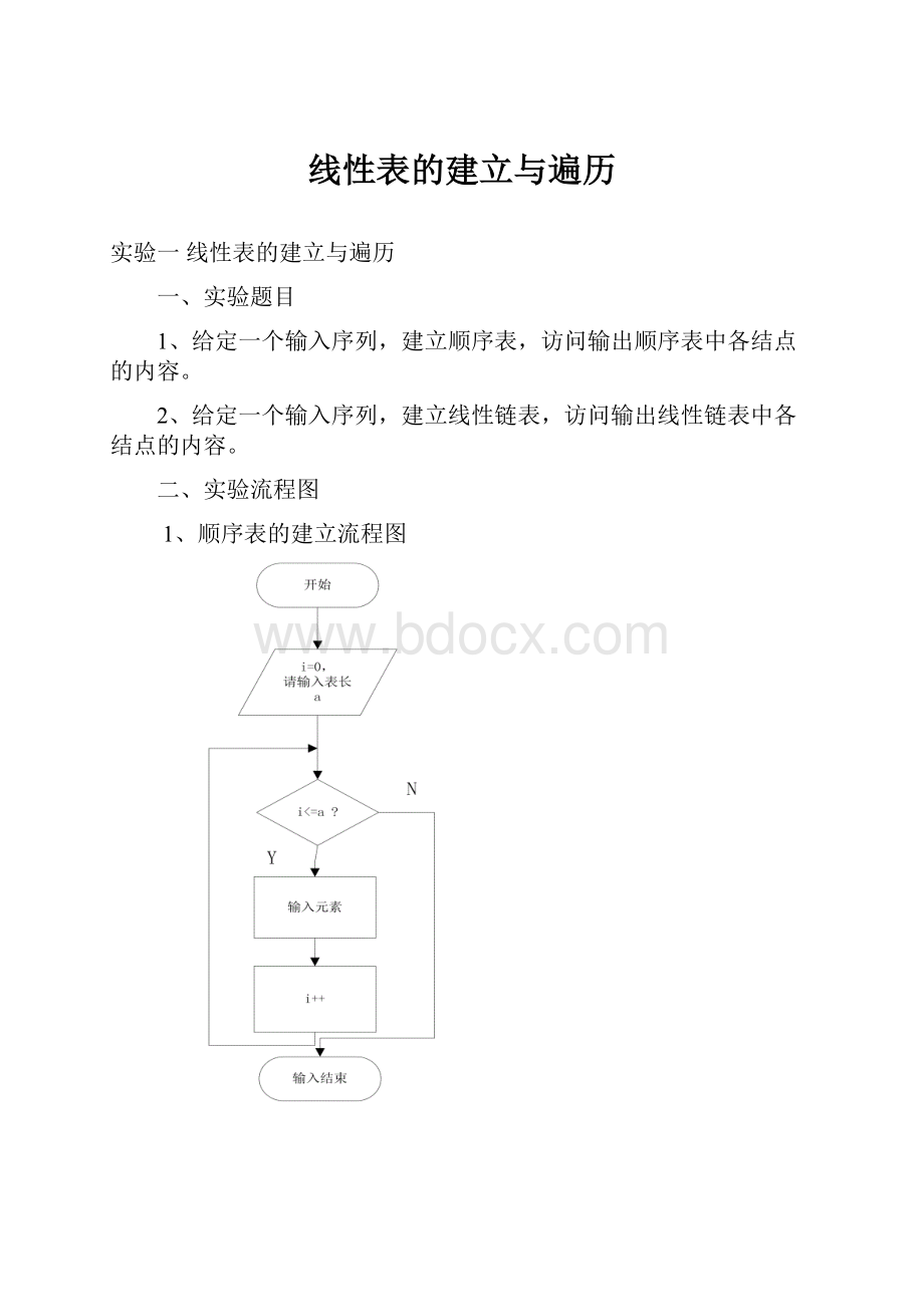 线性表的建立与遍历.docx