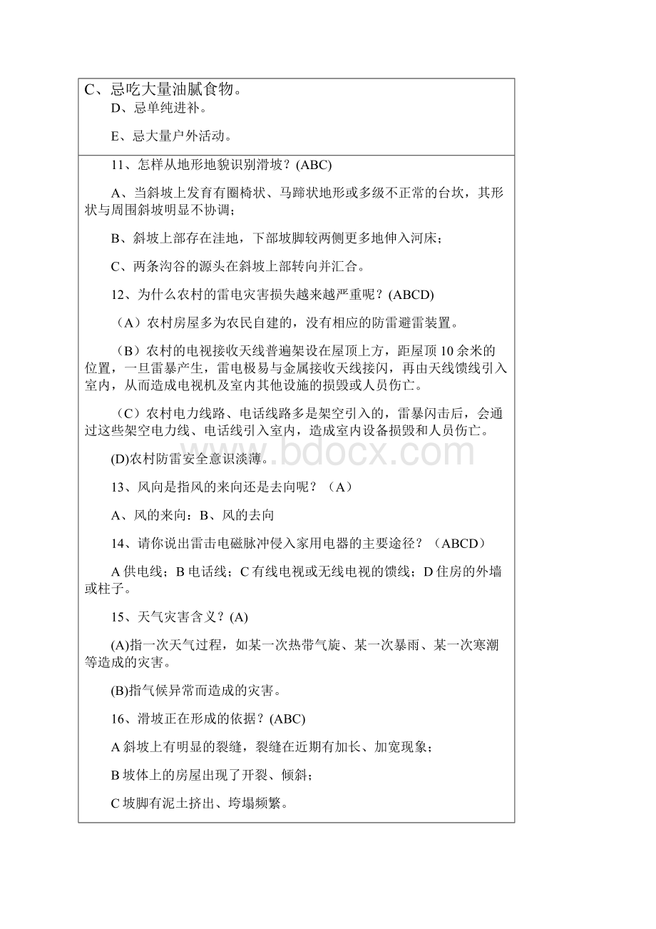 气象灾害防御知识竞赛题.docx_第3页