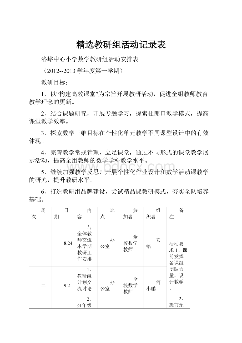 精选教研组活动记录表.docx_第1页