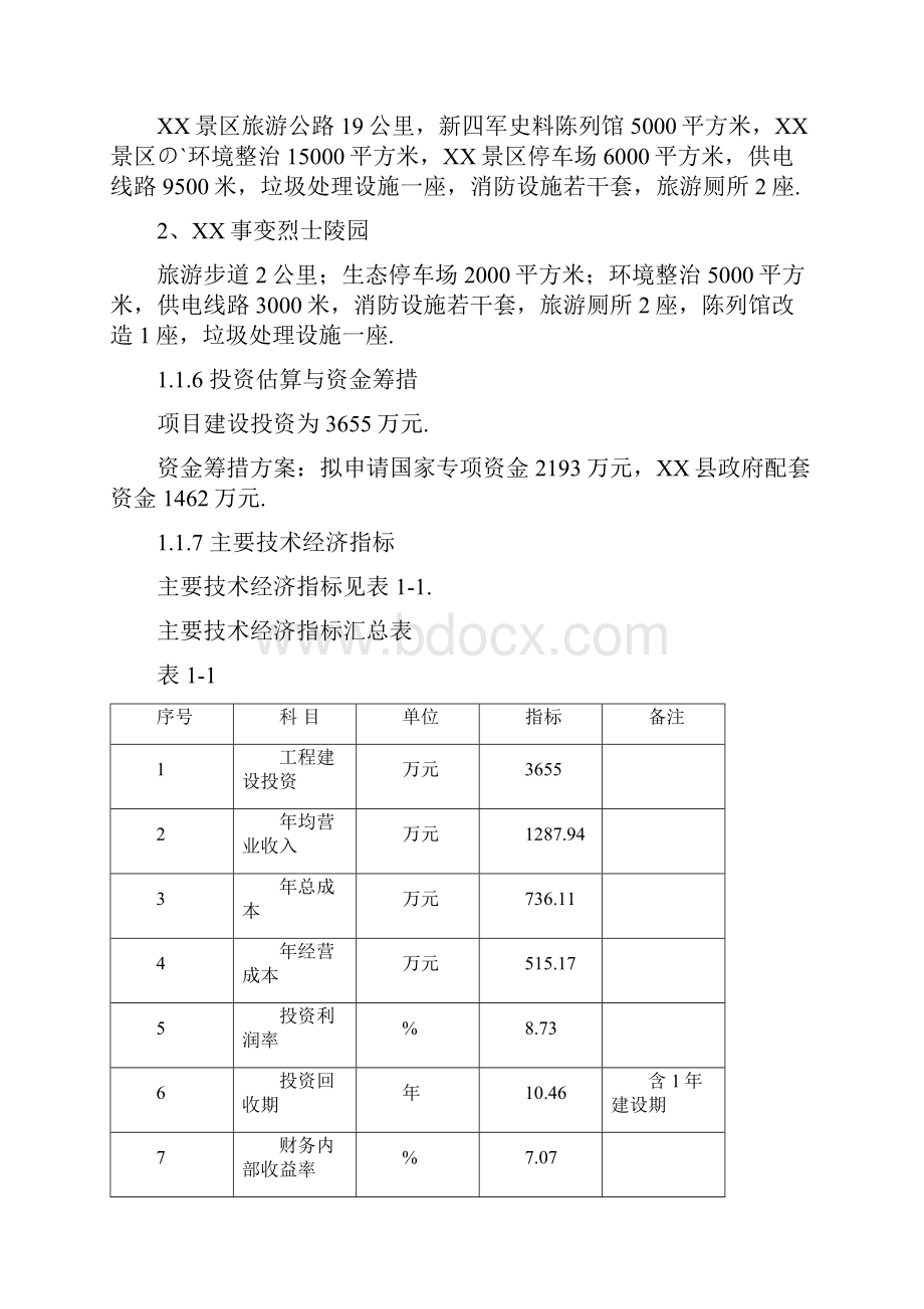 XX烈士陵园景区及红军旧址纪念馆基础设施建设项目可行性研究报告.docx_第2页