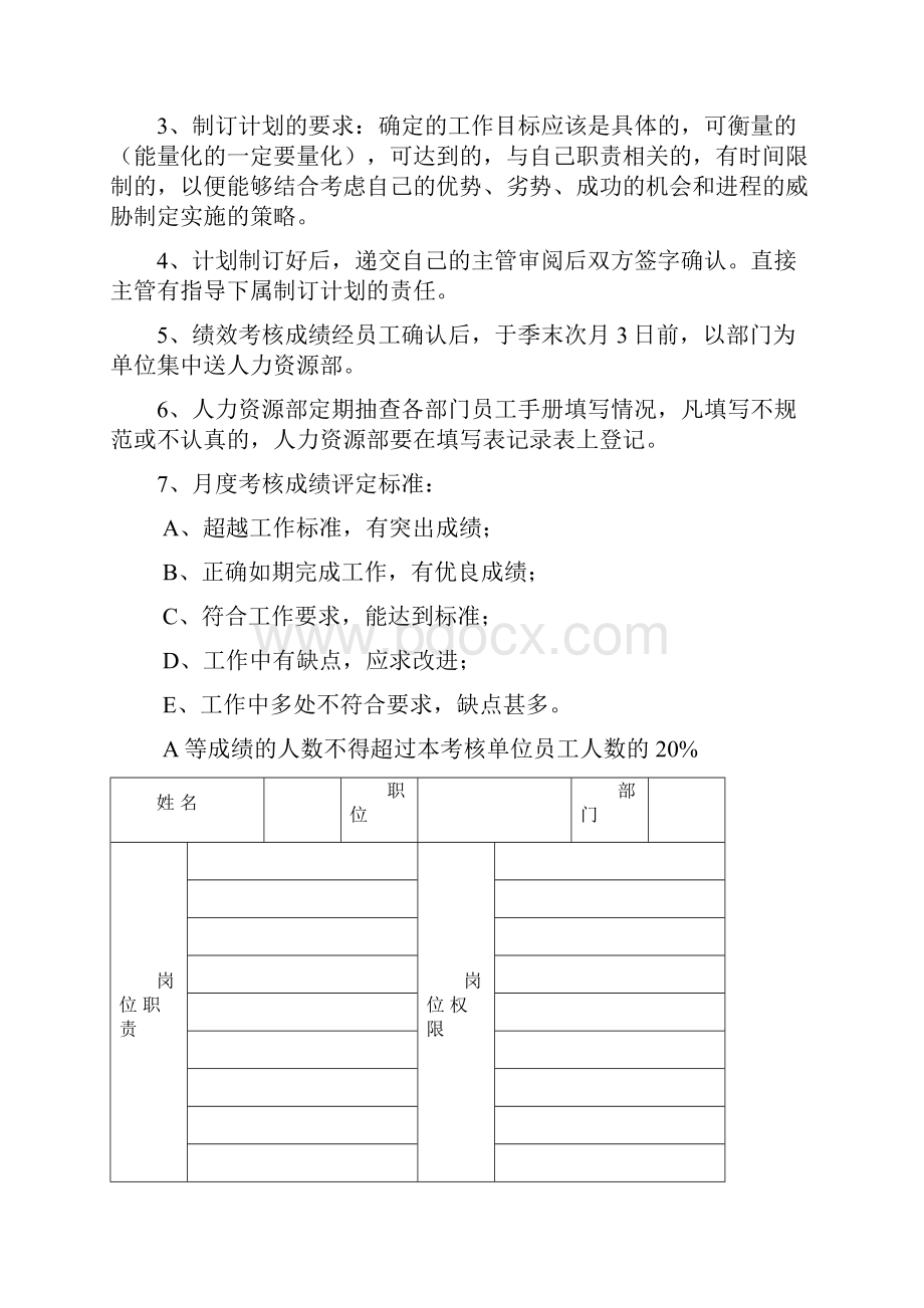 管理岗位员工绩效考核手册.docx_第2页