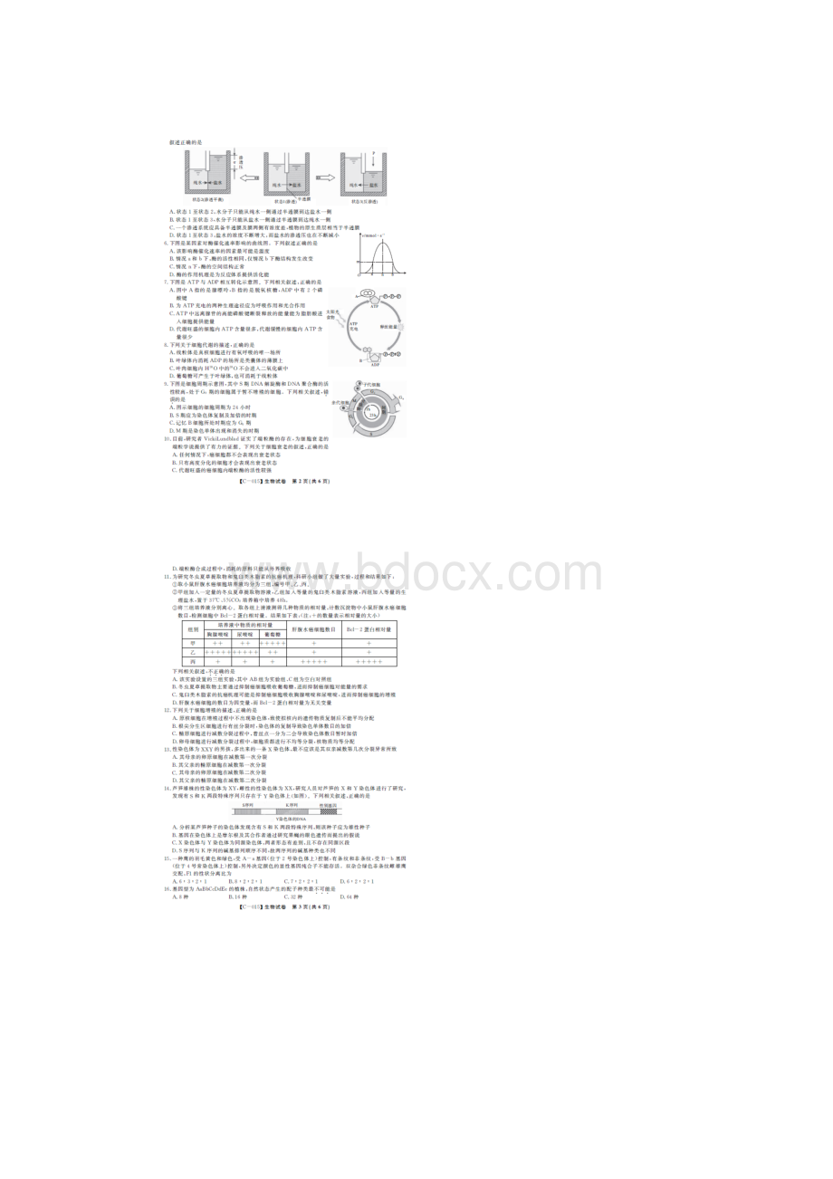 安徽省示范高中届高三第三次联考生物试题扫描版.docx_第2页