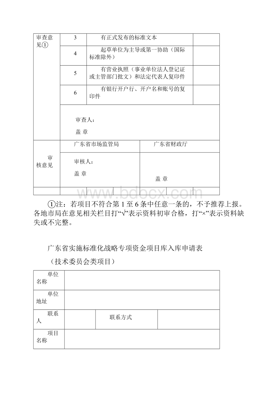 广东省实施标准化战略专项资金项目库入库申请表模板.docx_第2页