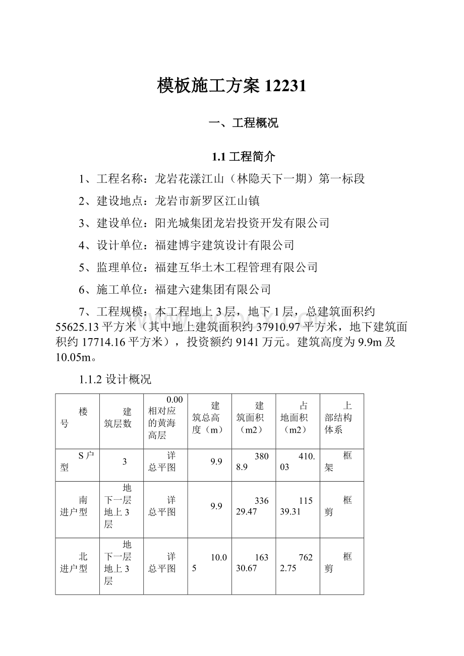 模板施工方案12231.docx