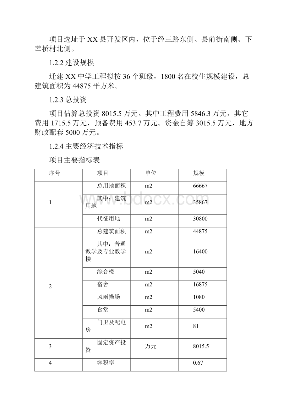 中学迁建工程建设项目可行性研究报告.docx_第3页