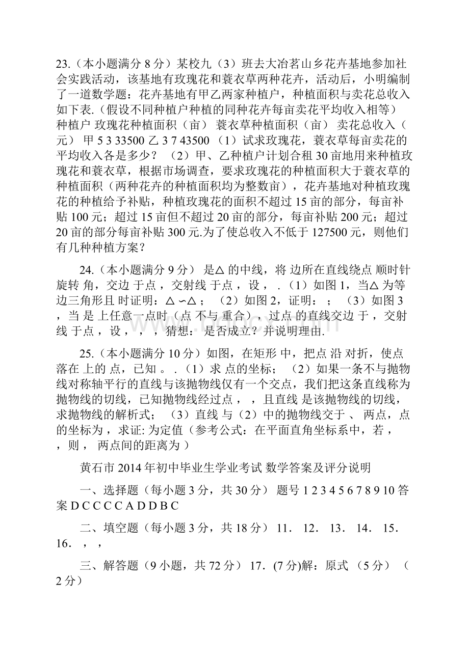 黄石市中考数学试题带答案.docx_第3页