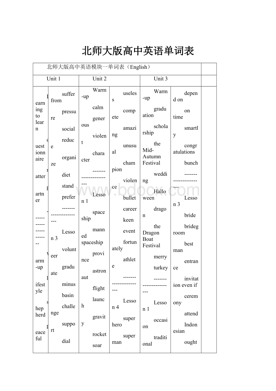 北师大版高中英语单词表.docx_第1页