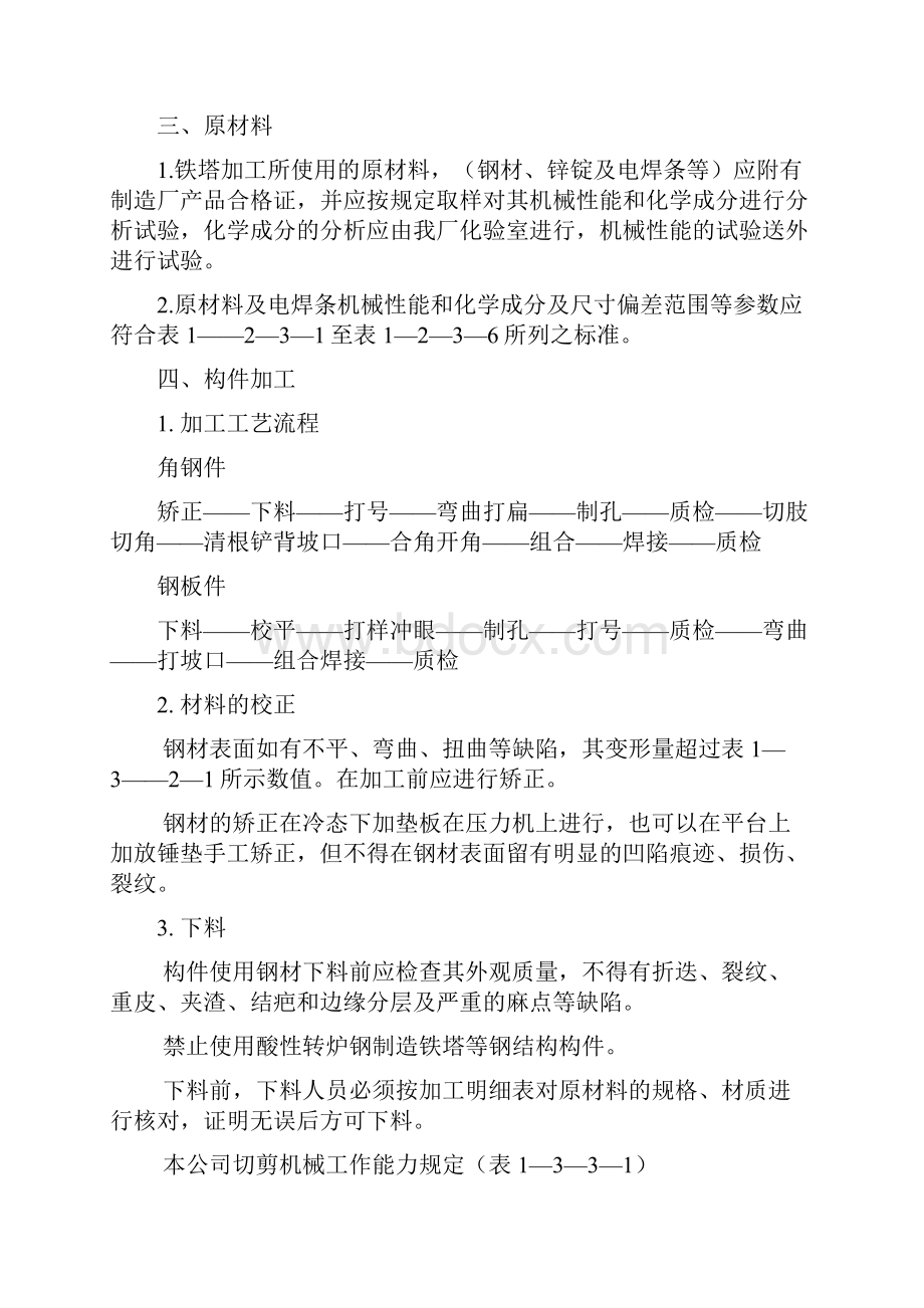 铁塔加工工艺规程.docx_第3页