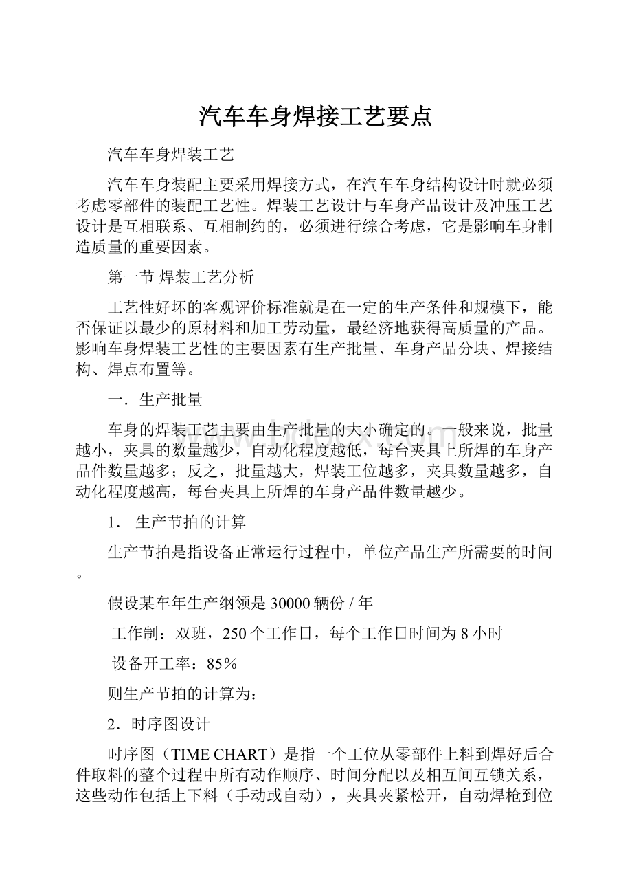 汽车车身焊接工艺要点.docx