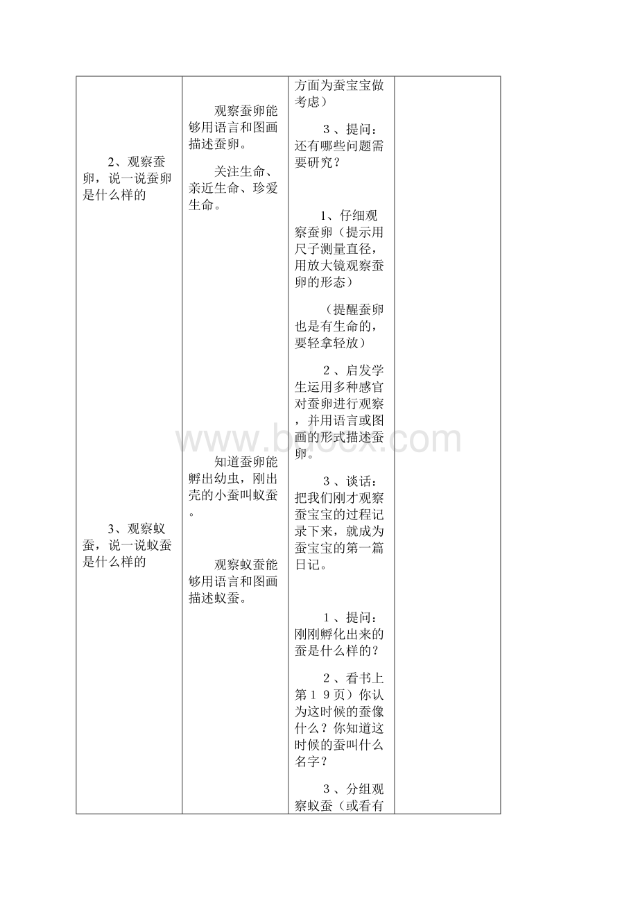 苏教版科学四下《我们来养蚕》单元教案.docx_第3页