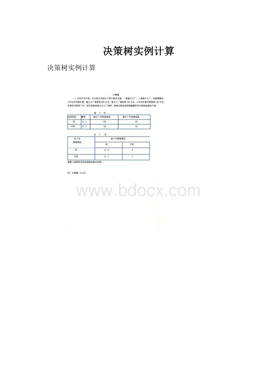 决策树实例计算.docx