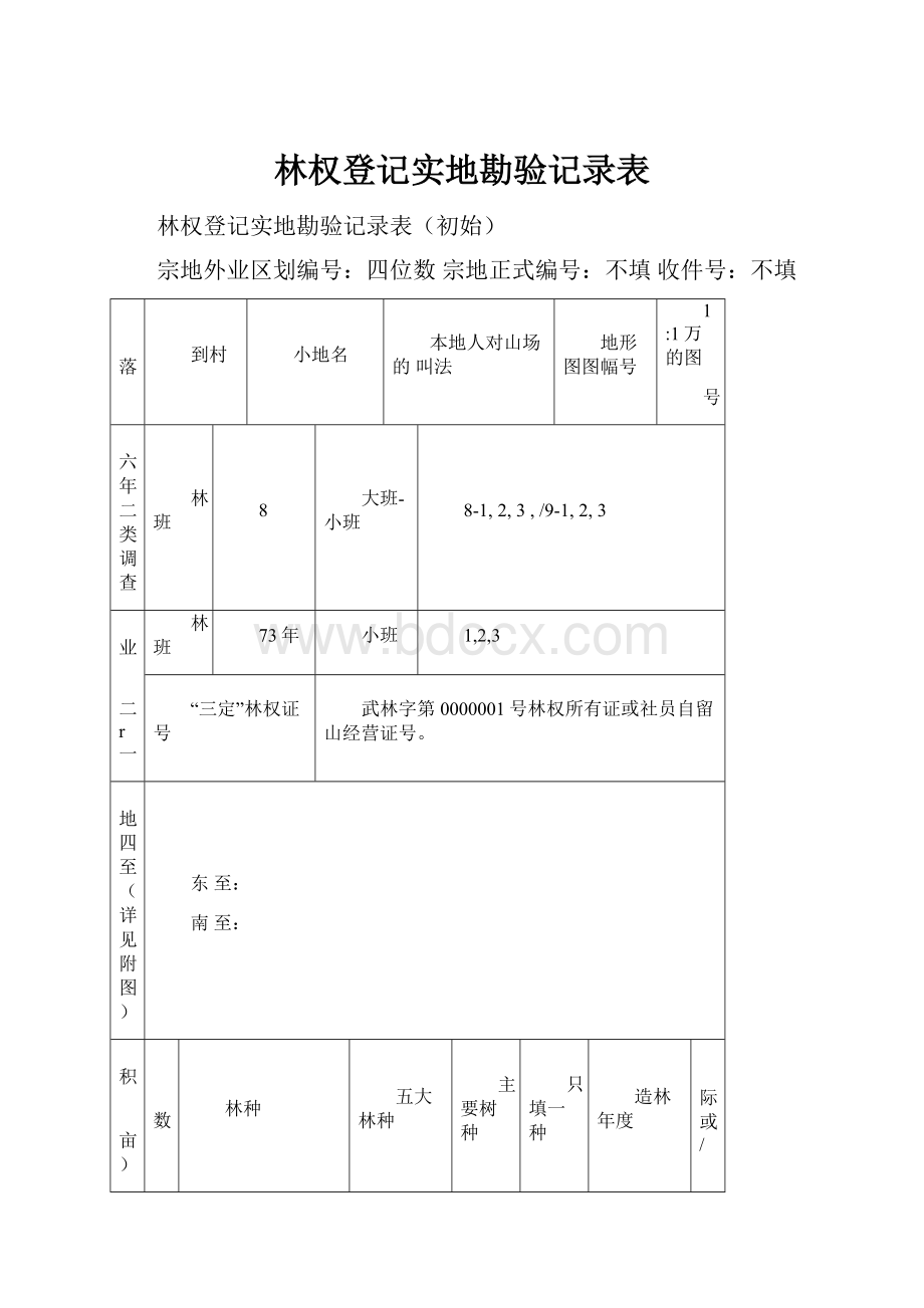 林权登记实地勘验记录表.docx_第1页