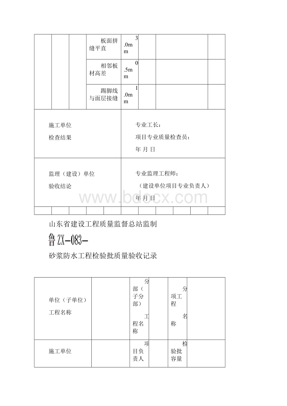 鲁ZX82地面辐射供暖的浸渍纸层压木质地板面层检验批质量验收记录.docx_第3页