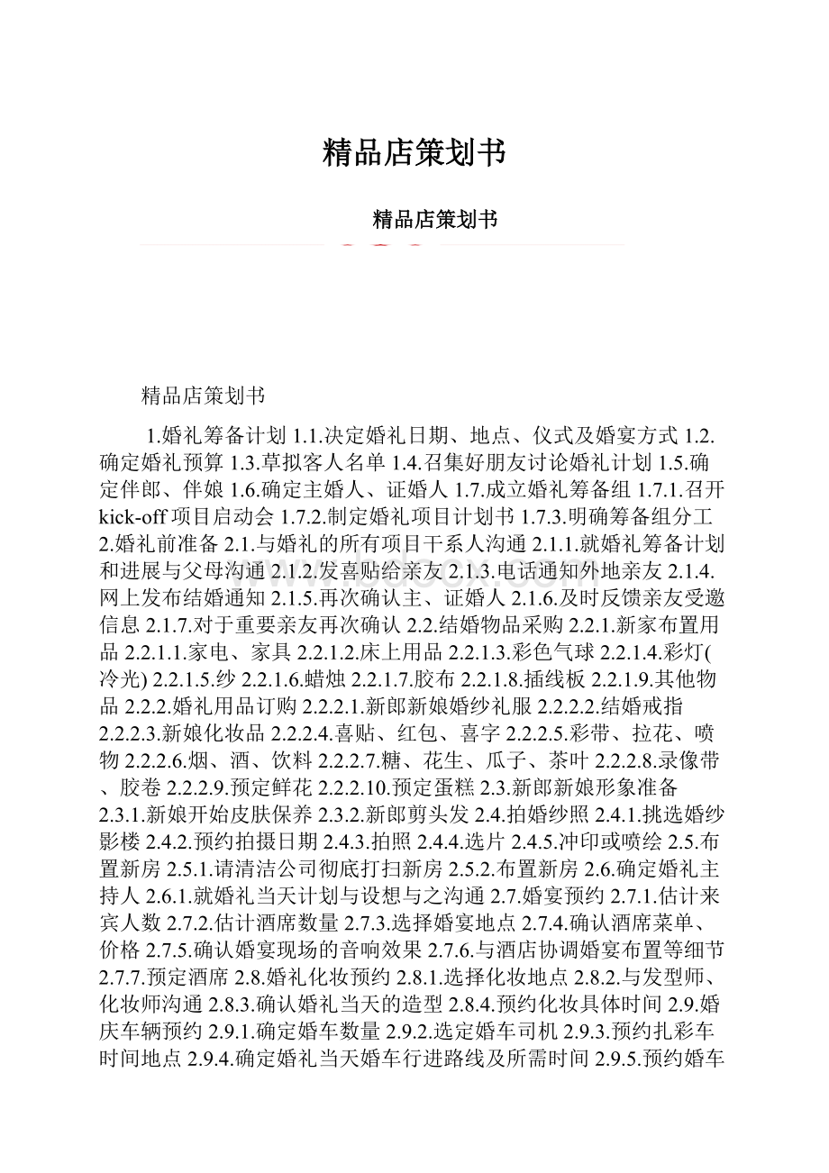 精品店策划书.docx