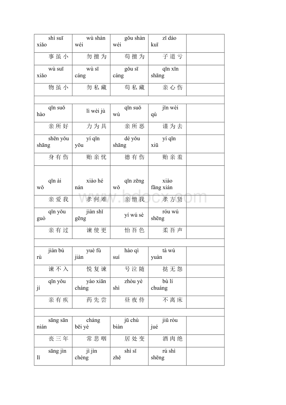 小学二年级经典诵读校本课程.docx_第2页