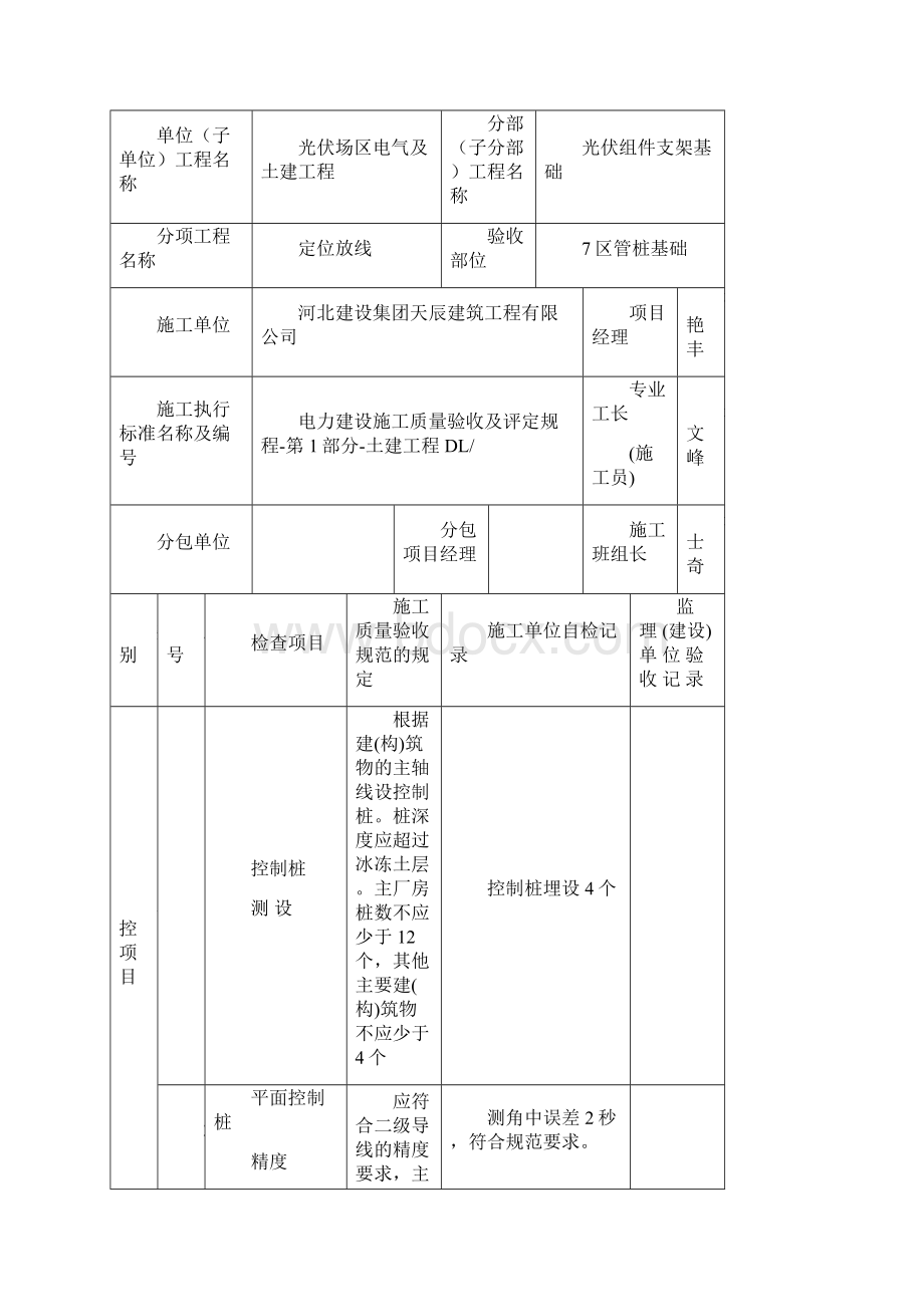 表单位工程定位放线工程查验批质量验收记录.docx_第3页