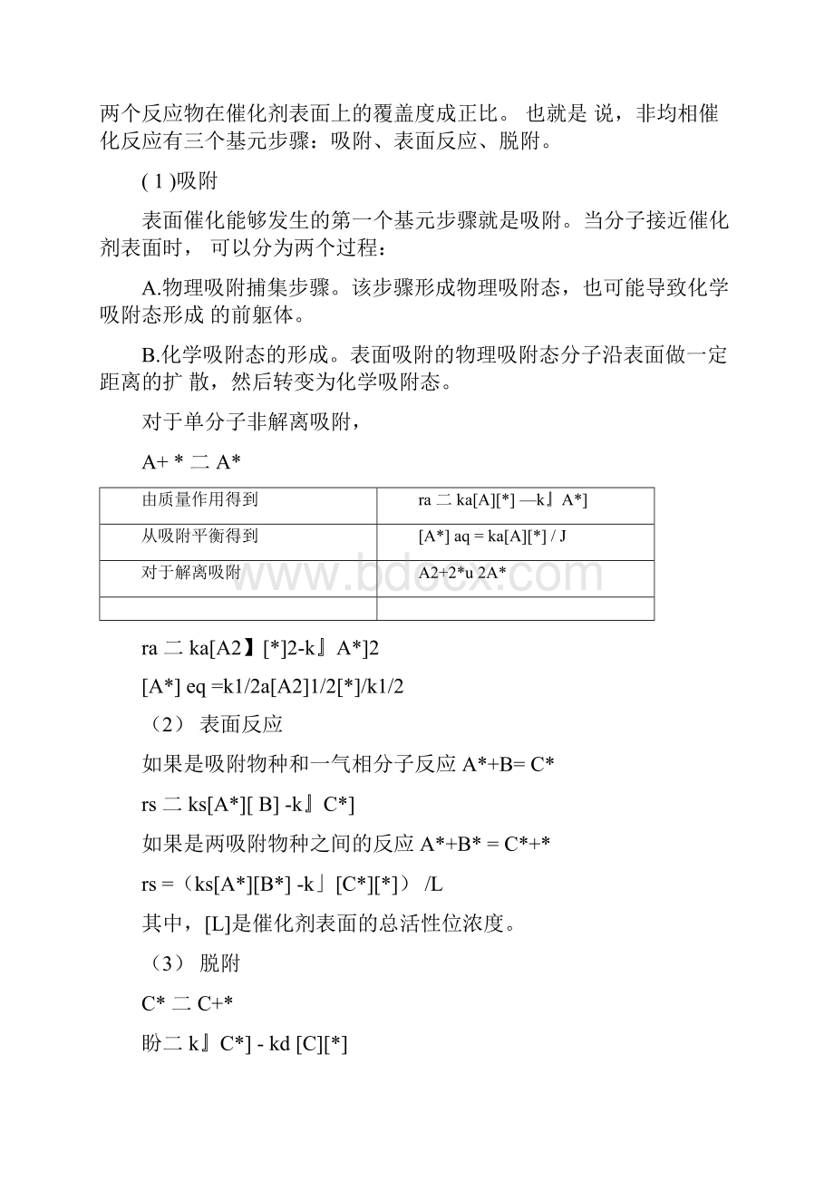 催化反应动力学发展及展望反应动力学作业.docx_第3页