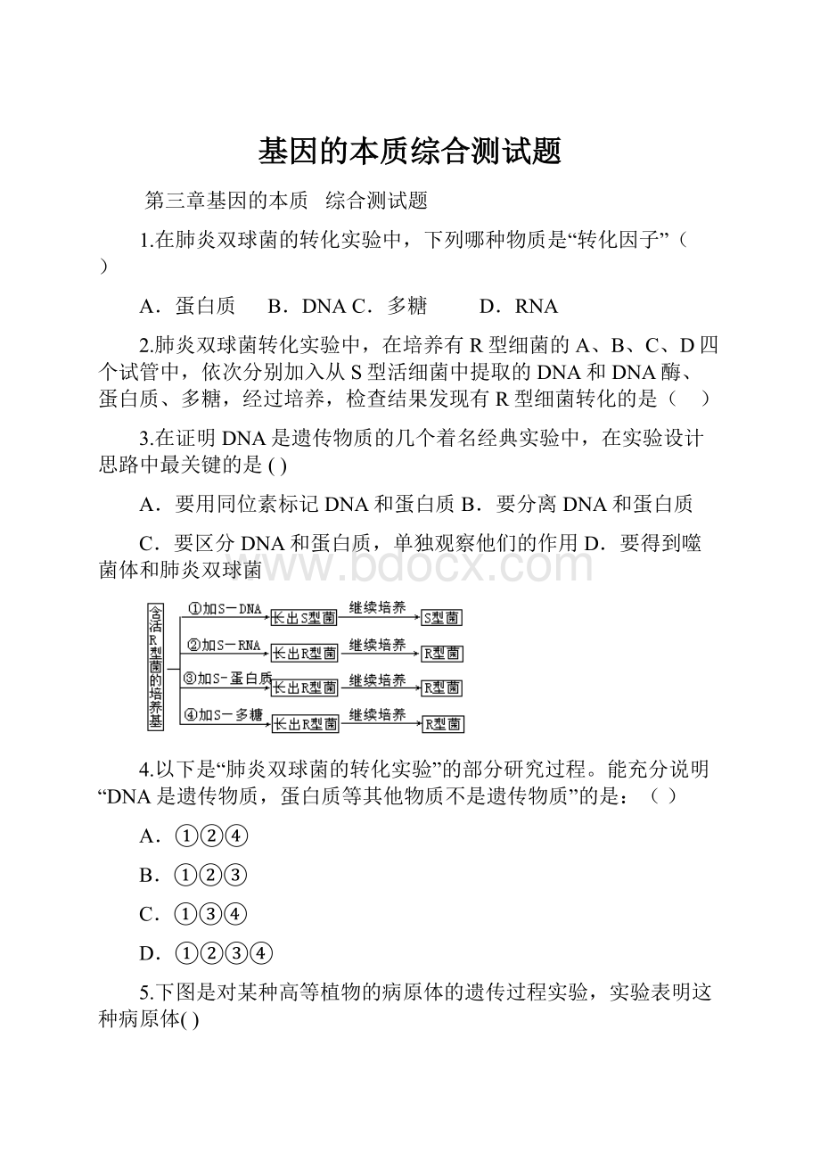 基因的本质综合测试题.docx