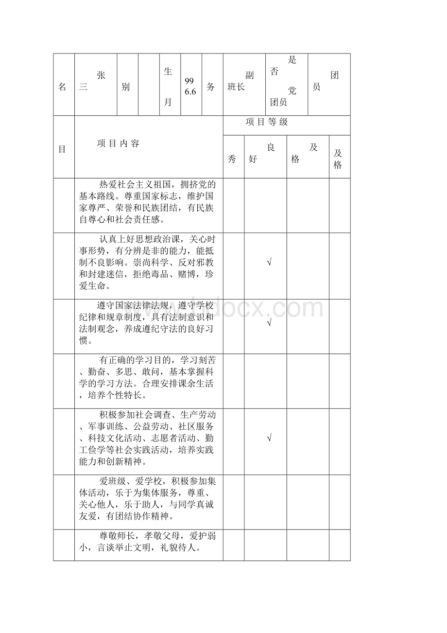 教你填《广东省中学生德育考核表》.docx_第3页