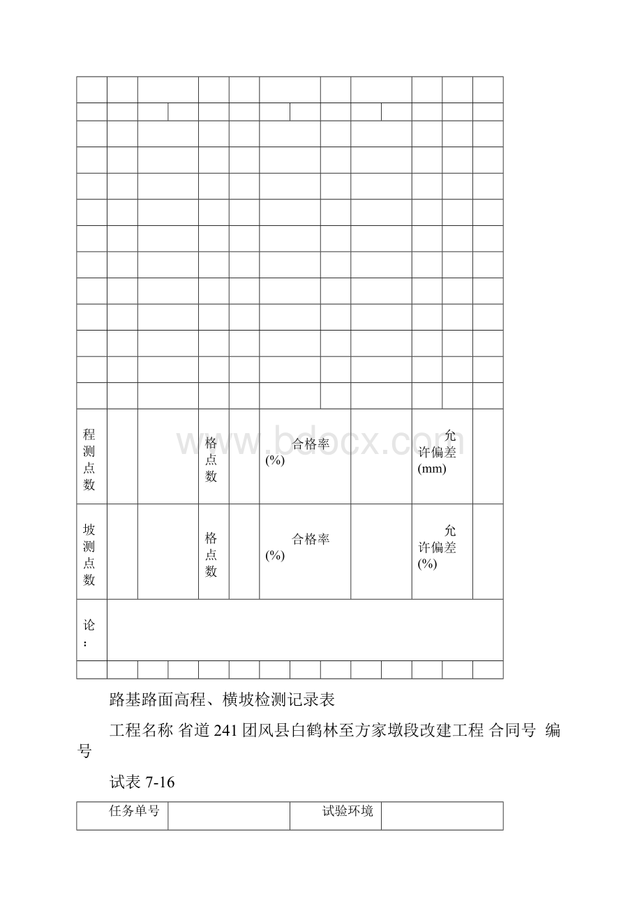 路基路面高程横坡检测记录表.docx_第3页