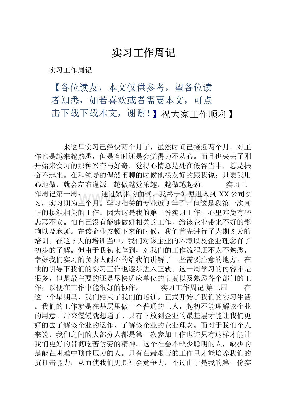 实习工作周记.docx