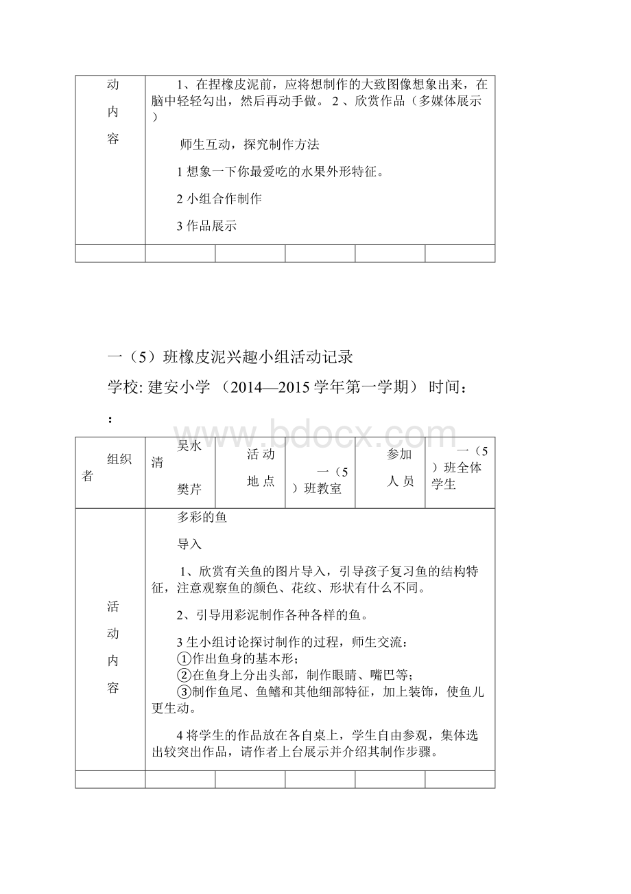 橡皮泥制作活动记录文本.docx_第2页