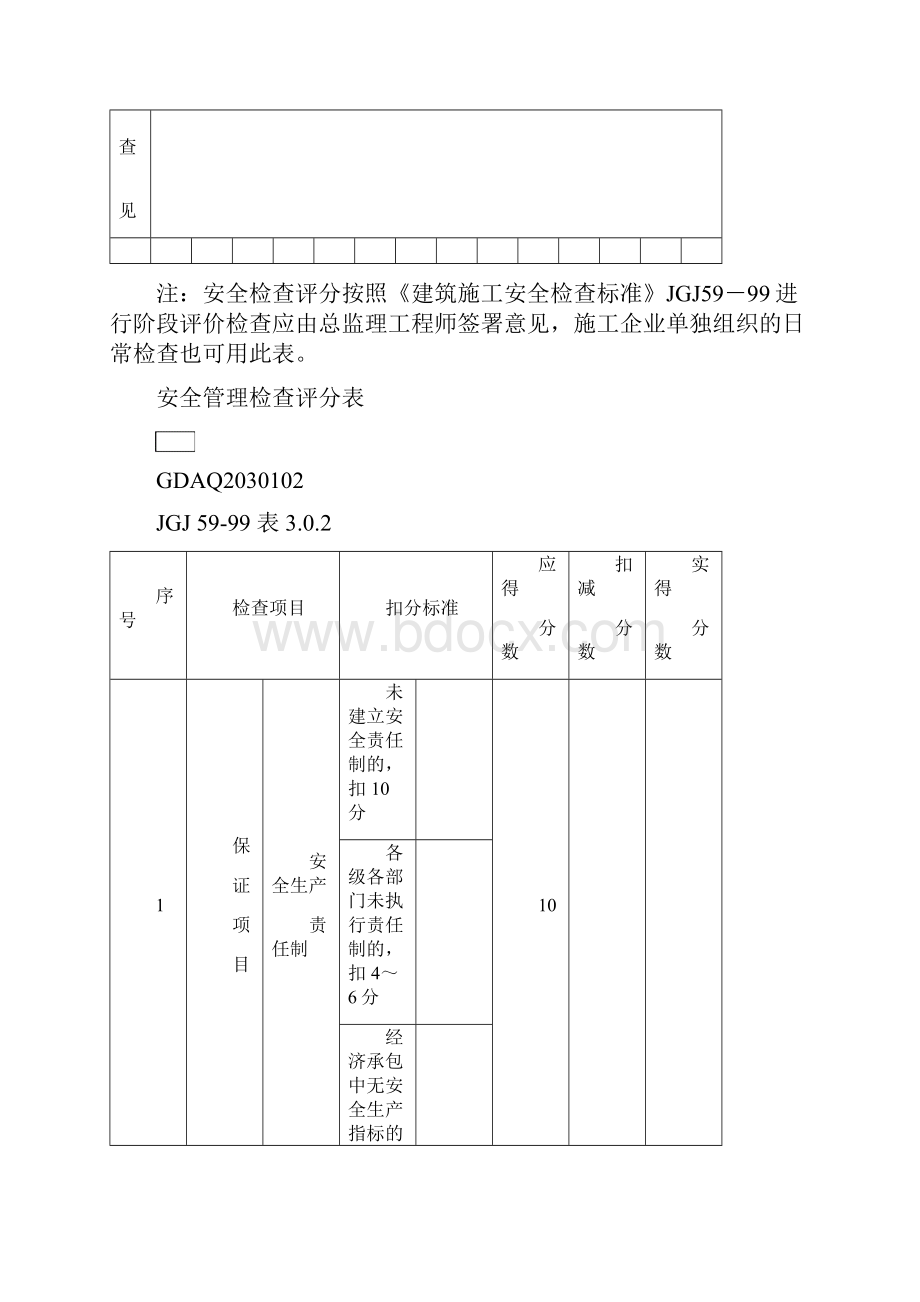 广东省建筑施工安全管理资料统一用表安全检查.docx_第3页