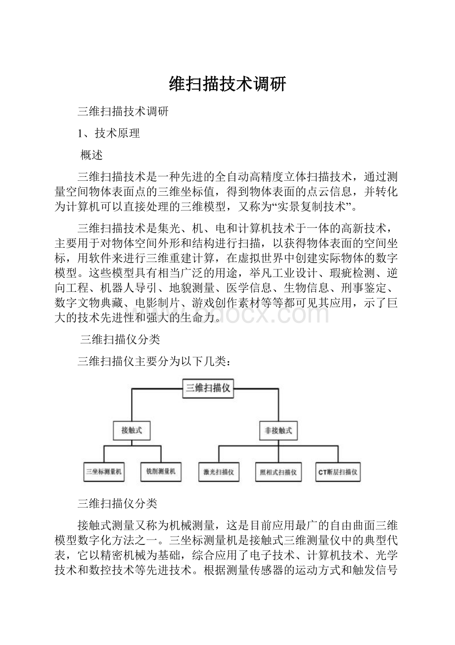 维扫描技术调研.docx