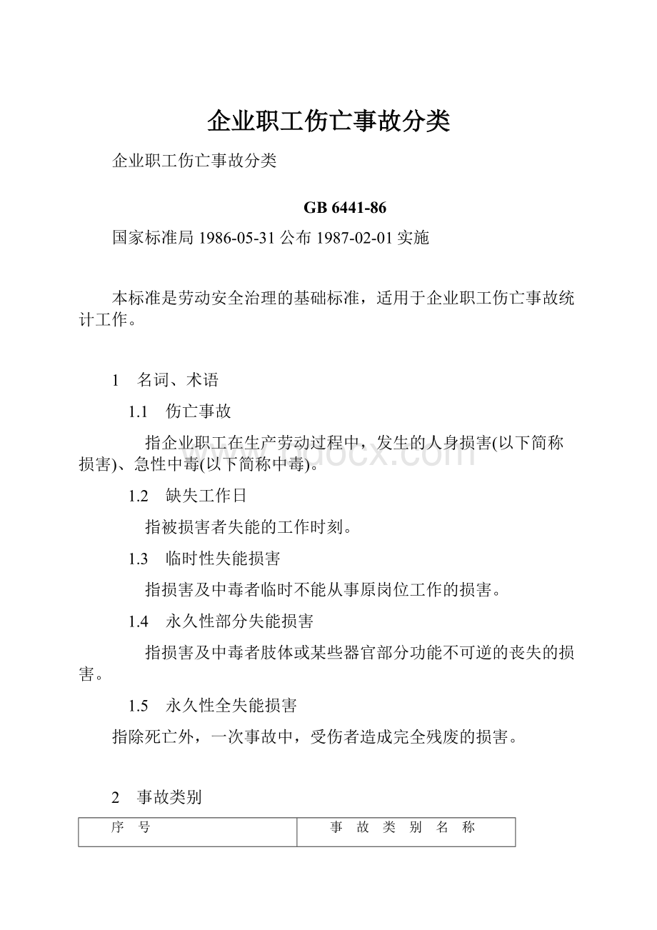 企业职工伤亡事故分类.docx