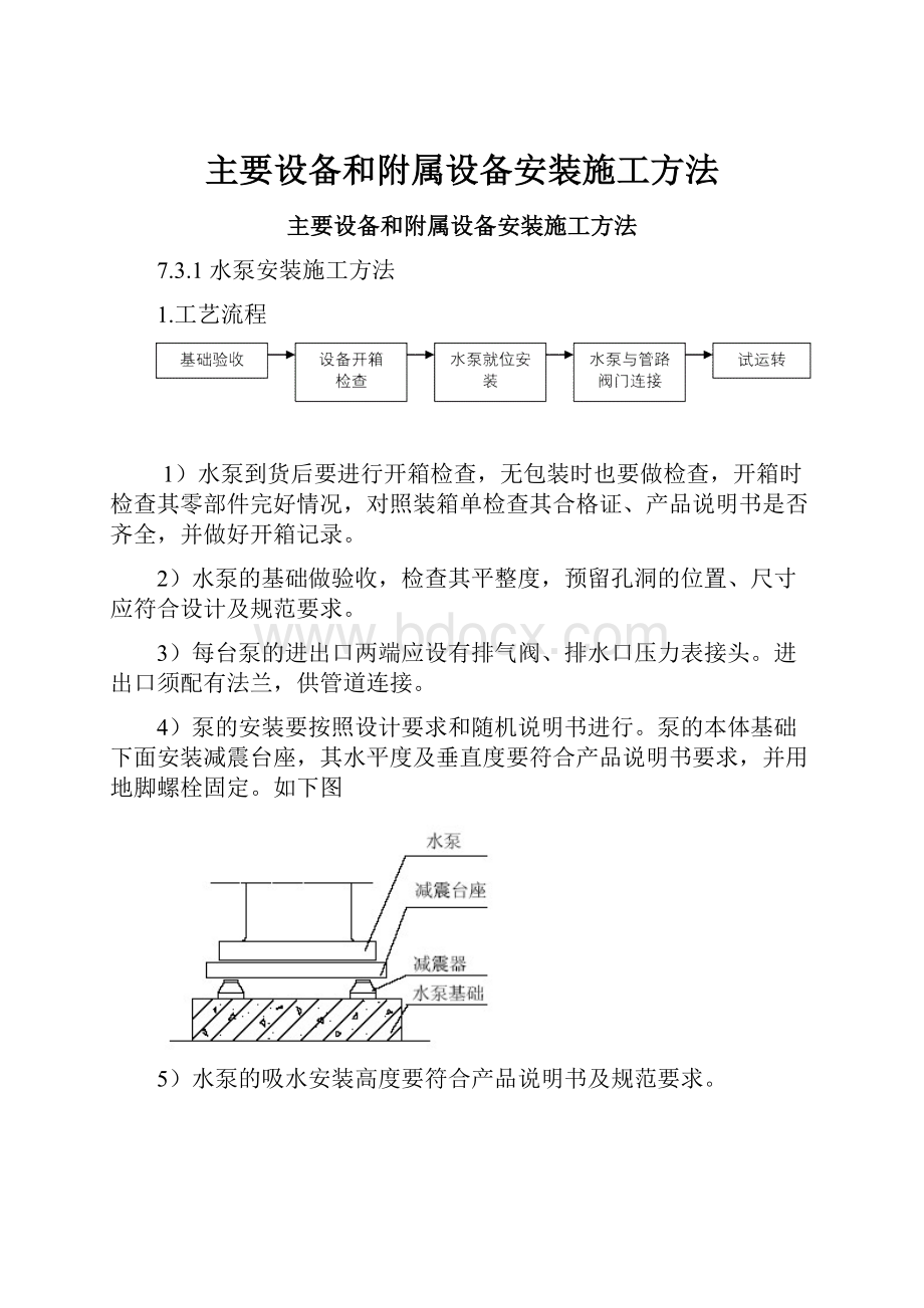 主要设备和附属设备安装施工方法.docx