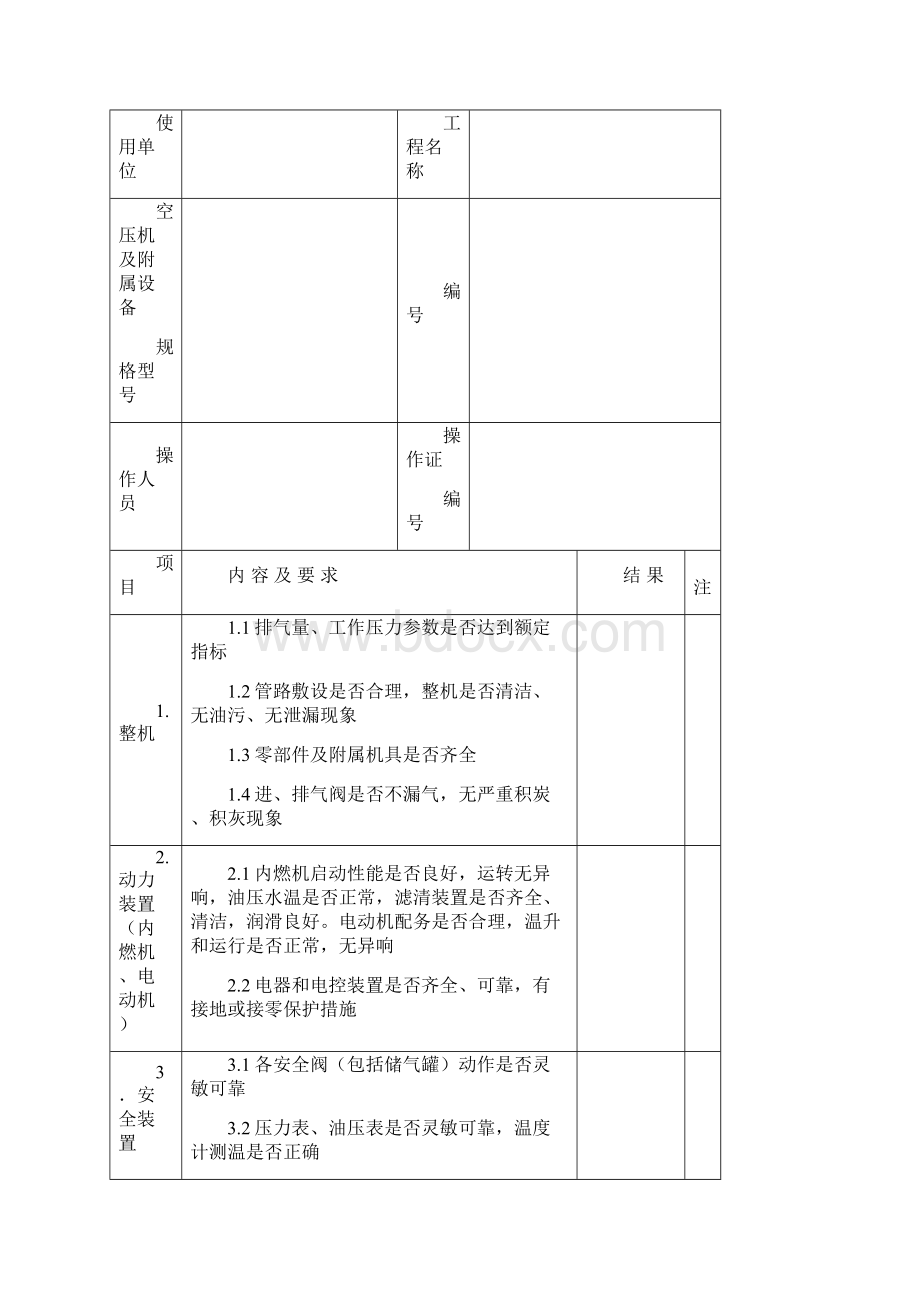 各类机械设备检查验收表共37页.docx_第3页