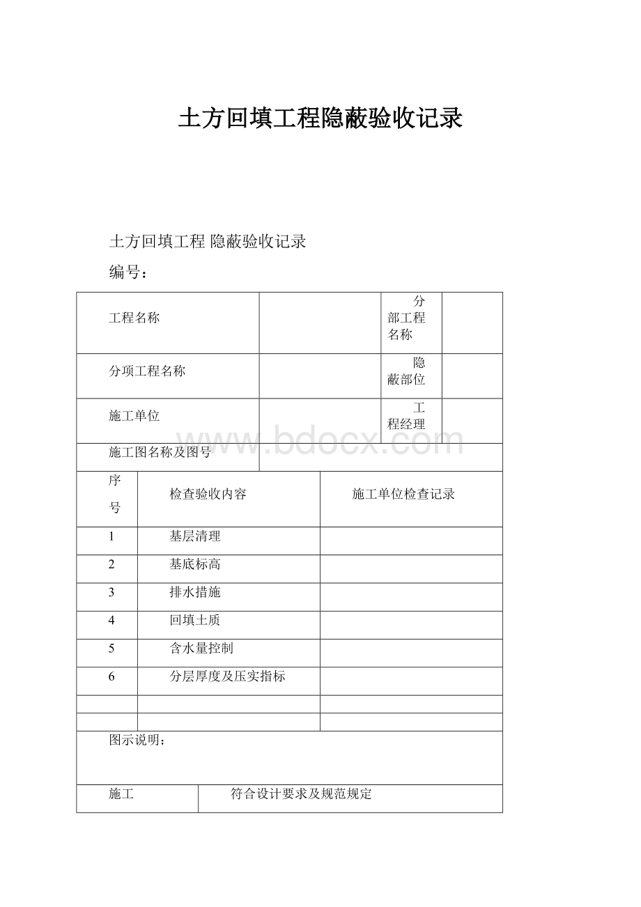 土方回填工程隐蔽验收记录.docx