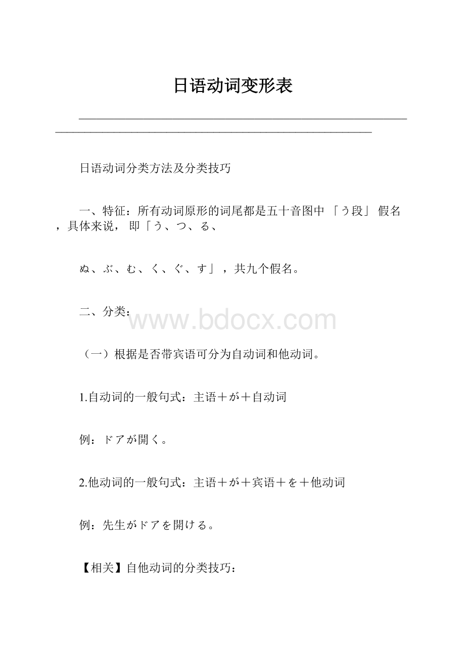 日语动词变形表.docx