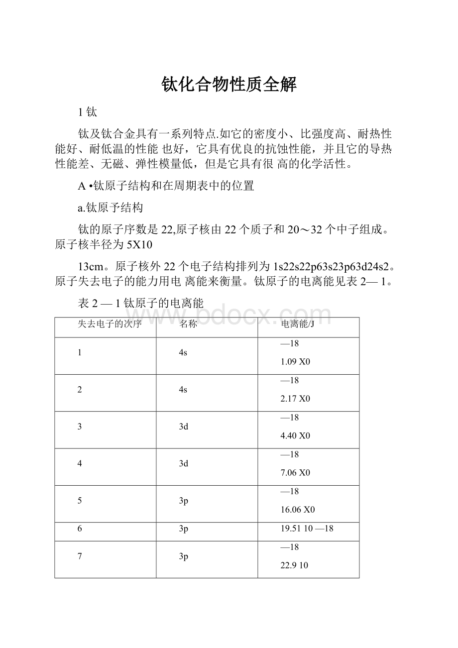 钛化合物性质全解.docx