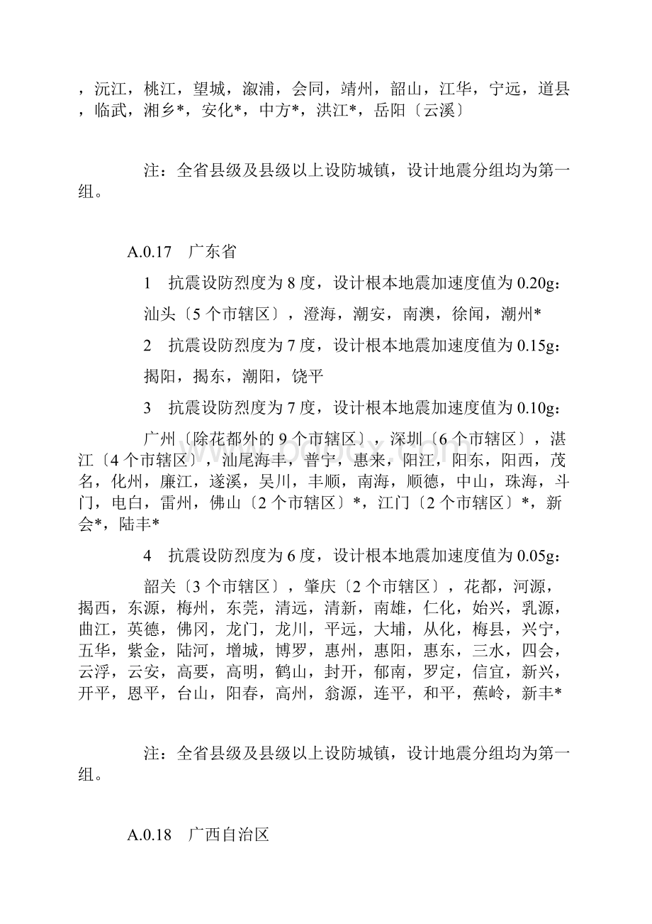 中国各地抗震设防烈度表.docx_第3页