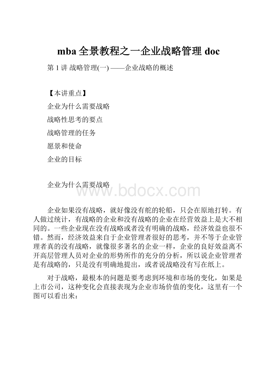 mba全景教程之一企业战略管理doc.docx